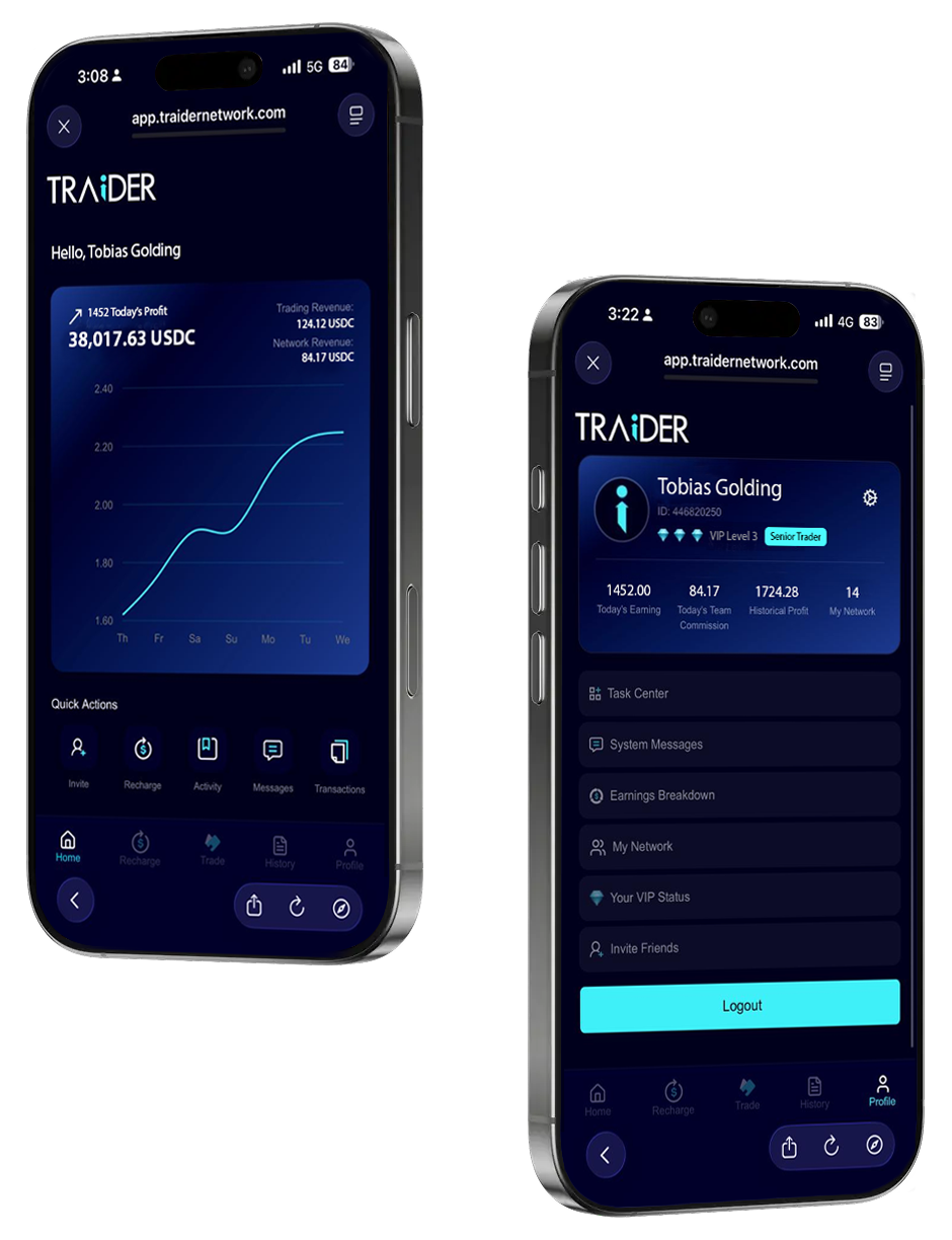 Trader App Mockups